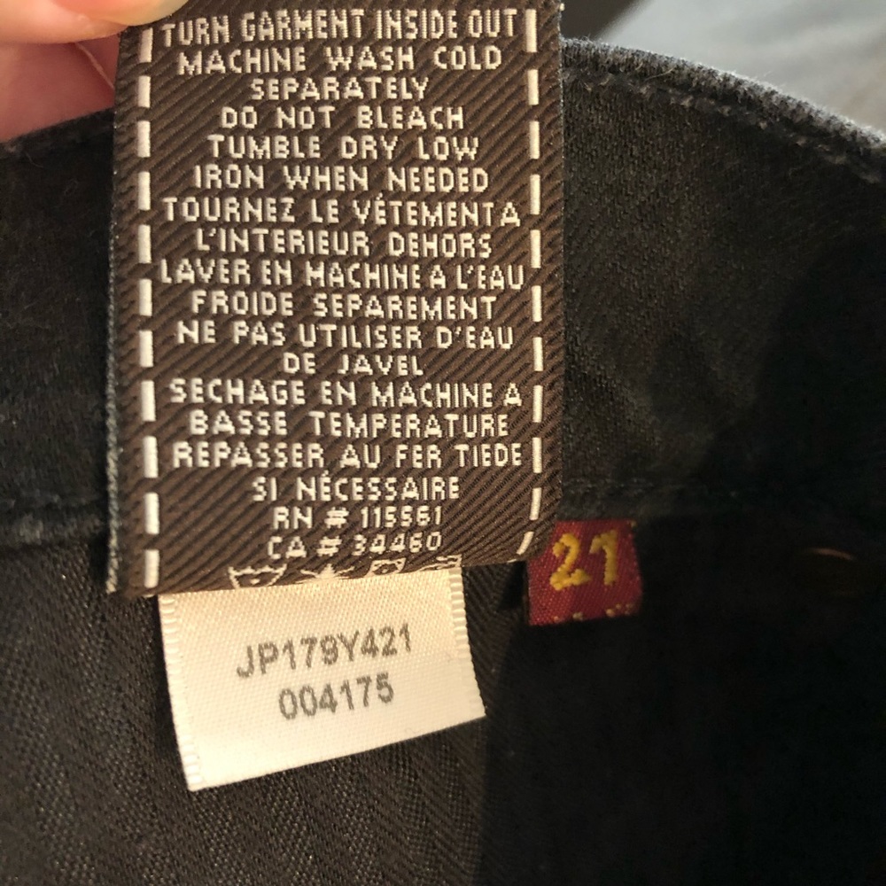 7 for all Mankind Roxanne black jeans size 27 - Picture 8 of 8